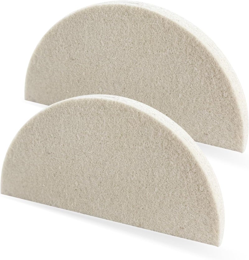 MUQIDA 2PCS Wool Felt Squeegee Window Tint Tools, Soft Scratch Free Woolen Squeegee for Car Vinyl Wrap, Half Moon Squeegees Felt Pad for Auto Mirror Glass Window Film Installation - Image 1